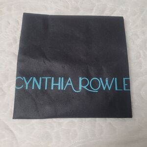 Cynthia Rowley Dust Drawstring Bag Purse Shoes Boots Large Black Blue Print NWOT